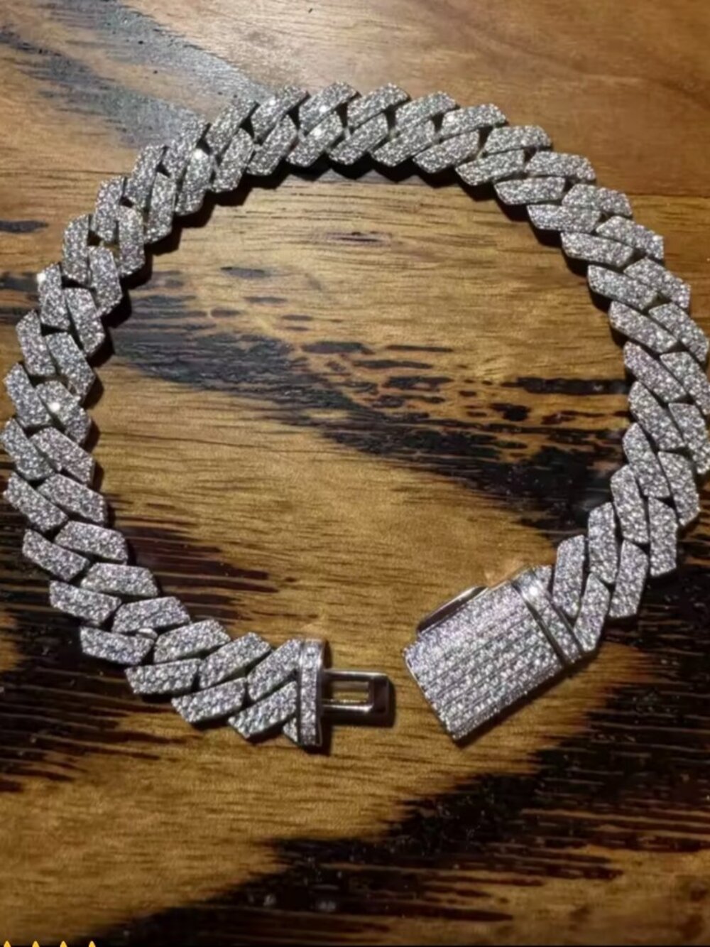 VVS1 12MM Miami style Cuban Moissanite Bracelet
